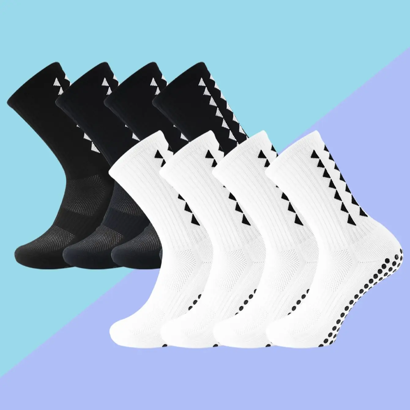 AliExpress NONE 4 Pairs Men Women Non-Slip Grip Socks Football Basketball Baseball Rugby Soccer Cycling Hiking Tennis Athletic