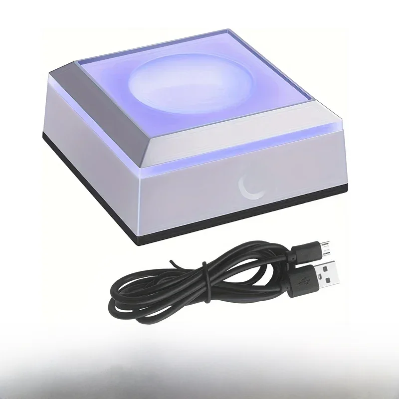 Base de lumière LED Rechargeable par USB pour verre cristal 3D, matériau acrylique ou Transparent et translucide, Base d'affichage pour interrupteur tactile
