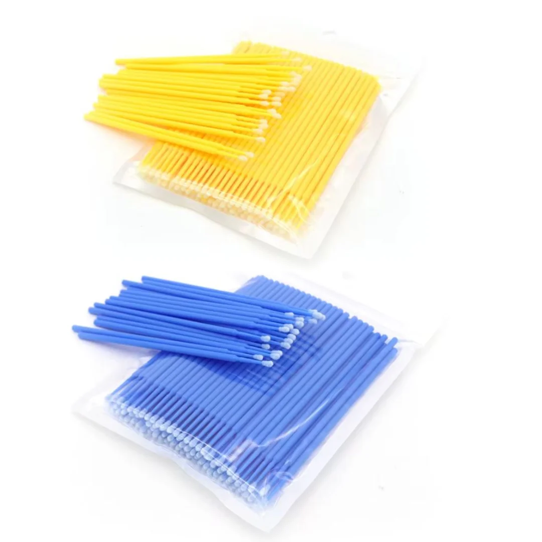 100pcs Micro Applicators Brushes Disposable Eyelash Extension Micro Brushes