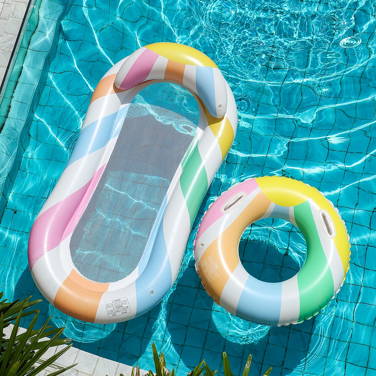 1PC Inflatable Pool Hammock Float Lounger Mesh Water Raft Tanning Pool Float Beach Essentials Pool Floats Adult Sunbathing Chair