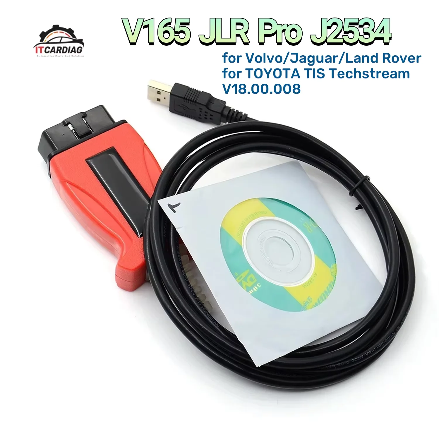 V165 JLR Pro J2534 Passthru OBD2 Scanner for Toyota TIS Techstream 18.00.008 for Volvo 2014D 2015A for Land Rover 3 in 1 Scanner