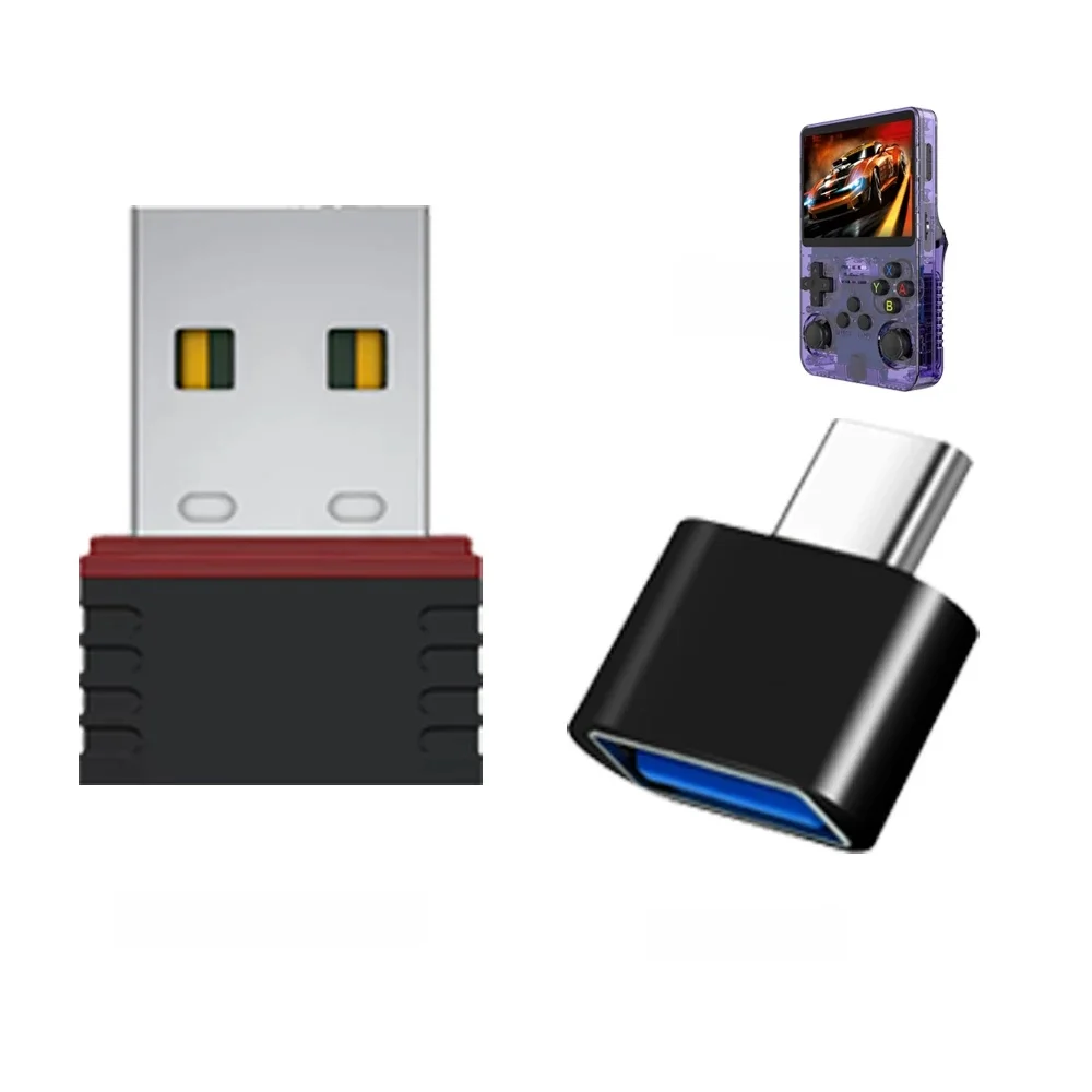 R36S (WiFi) RTL8188FTV USB-Dongles und TYP C OTG-Adapter für R36S R36H R36 R36PLUS