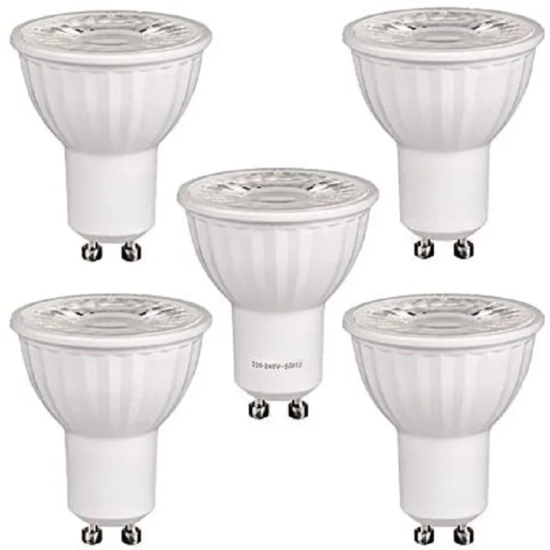 Gu10 8w 640 lumens 6400k luz branca ou luz fria lâmpada led, eficiência energética tipo a + (pacote