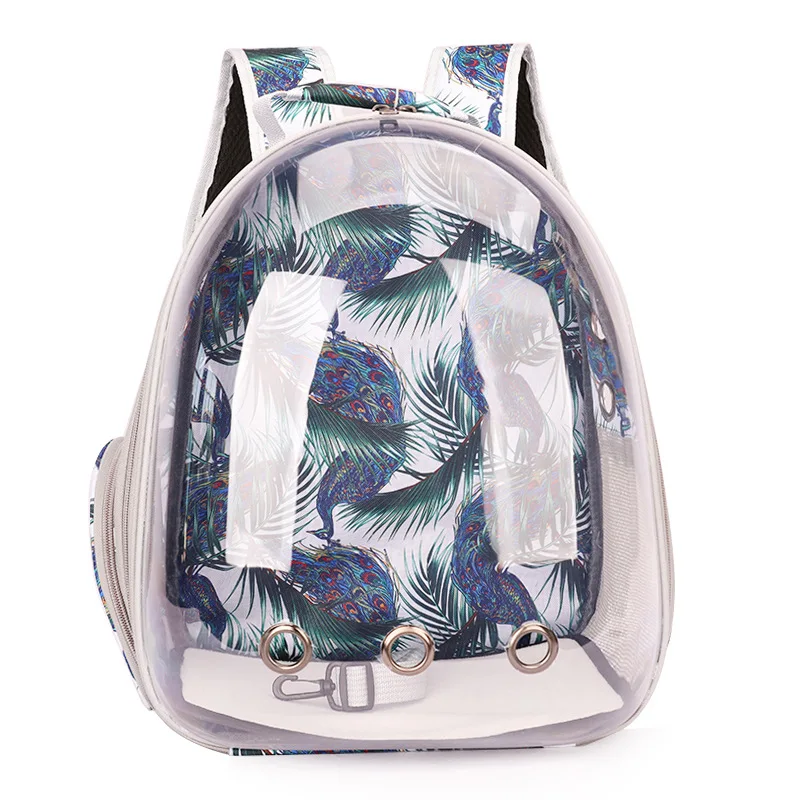 Mochila De Salida portátil para mascotas, bolsa transparente para cabina espacial, suministros para gatos, mochila transpirable