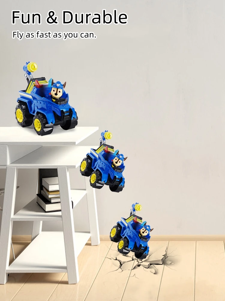 enuine PAW Patrol Dino Rescue Chase Deluxe Rev Up Vehicle with Mystery Dinosaur Figure Patrulla Canina Children Toys Gift Doll