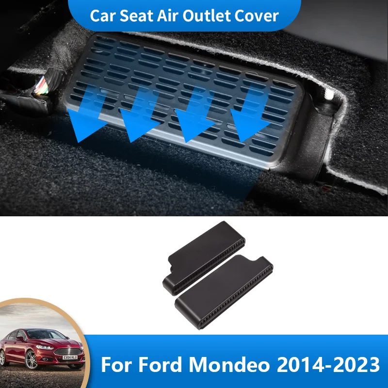 ABS Car Under Seat Heat Floor Air Conditioning Duct Vent Outlet Grille Frame Cover for Ford Mondeo Fusion Mk V ST-Line 2014~2023