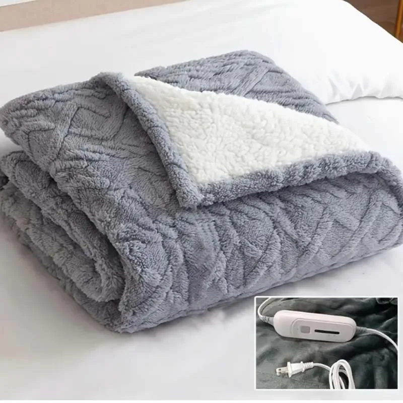 Electric Heated Blanket 62X84 Inches, Soft Flannel, 3 Heat Settings (High, Medium, Low) with LED Indicator, 4-Hour Auto Shut-Off