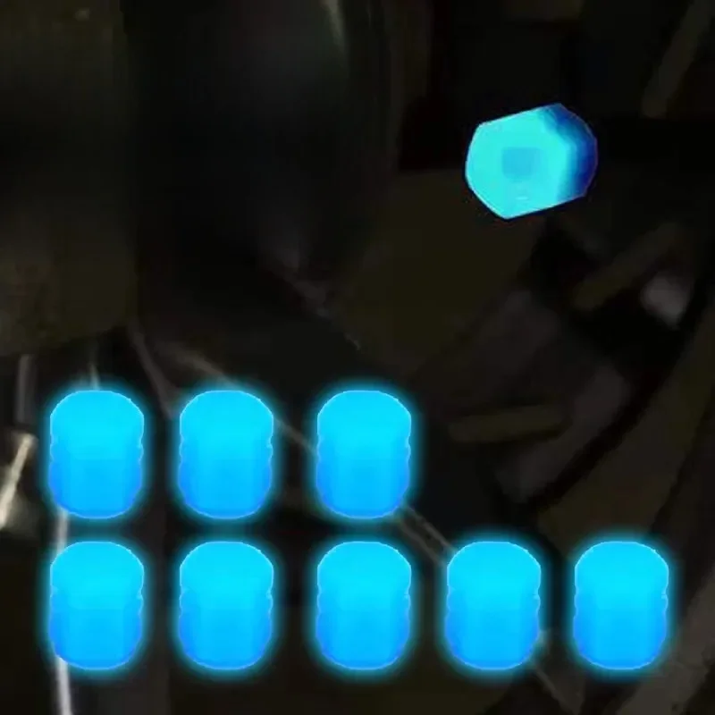 AliExpress 1/4/8PCS Universal Car Luminous Valve Cap Motorcycle Bike Tyre Night Glowing Cap Decoration Dustproof Nozzles Car Accessories