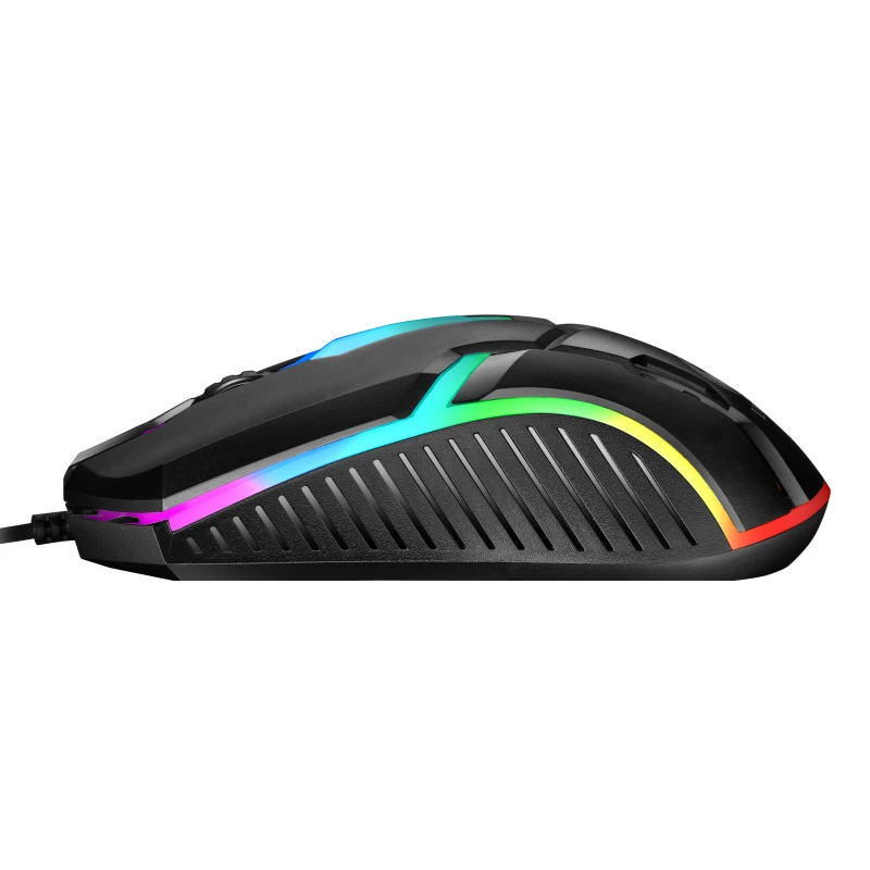 Mouse gaming wired 3d rgb led backlight usb preto branco cor mouse jogos de computador para desktop computador portátil gamer mouse