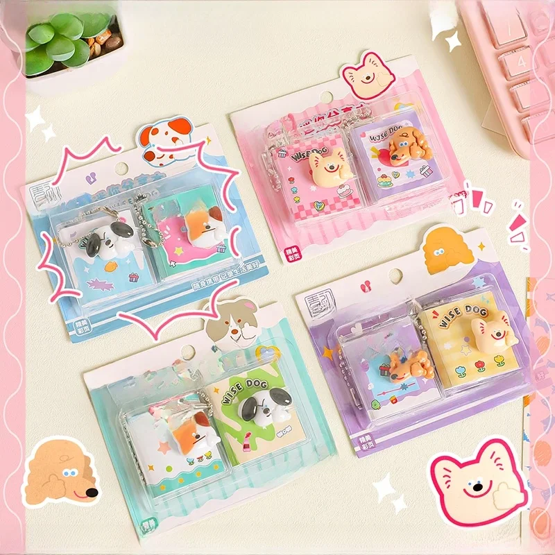 Cooses mignonnes kawaii papeterie retour à l'école fournitures Mini carnet Portable cadeau pour enfants petit bloc-notes chat chien journal bloc-notes