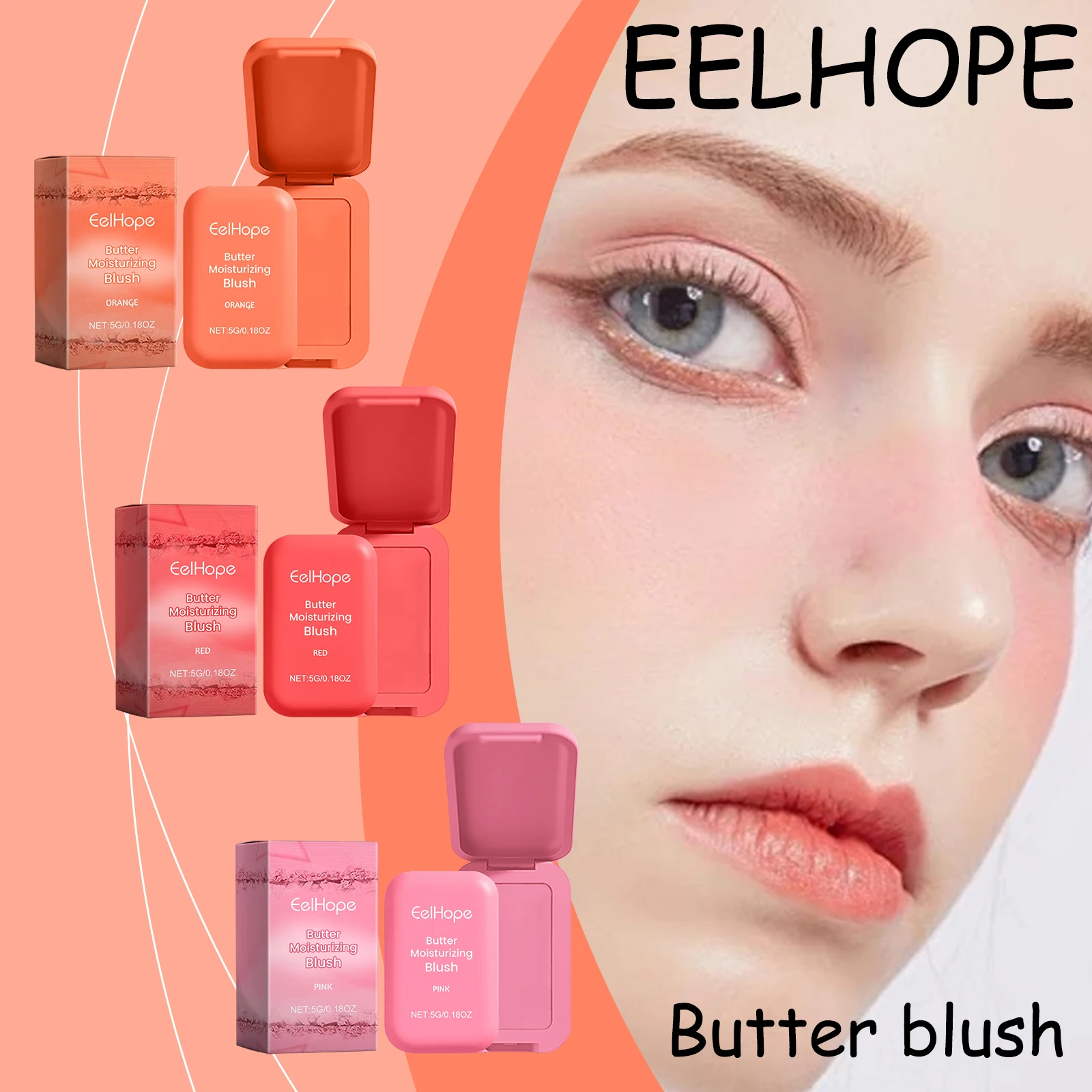 EELHOPE Gezichtsmake-up Blush Herstelt de glans Diep hydraterend Verbeter de elasticiteit van de huid Waterdichte matte gezichtsblushcrème