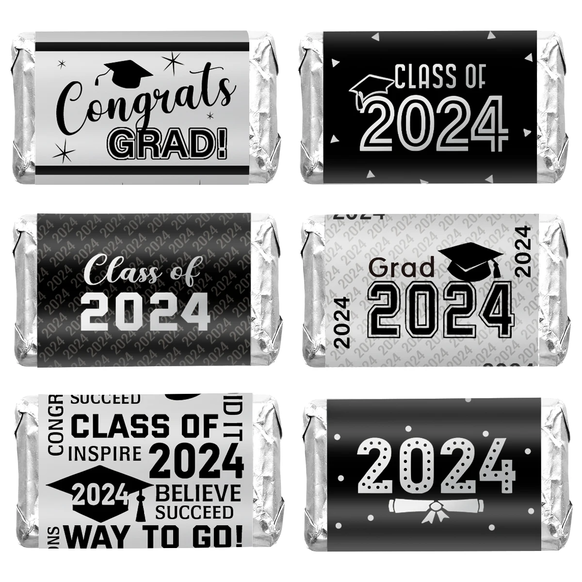 

30pcs/5sheets Graduation Decoration Label Sticker, Graduation Season Ceremony Candy Chocolate Sticker, Gift Stickers