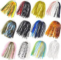 12 Colors Silicone Jig Skirts Fishing Lure Skirt for Spinnerbaits Bass Buzzbaits DIY Squid Jig Spinner Bait Buzzbaits Accessorie