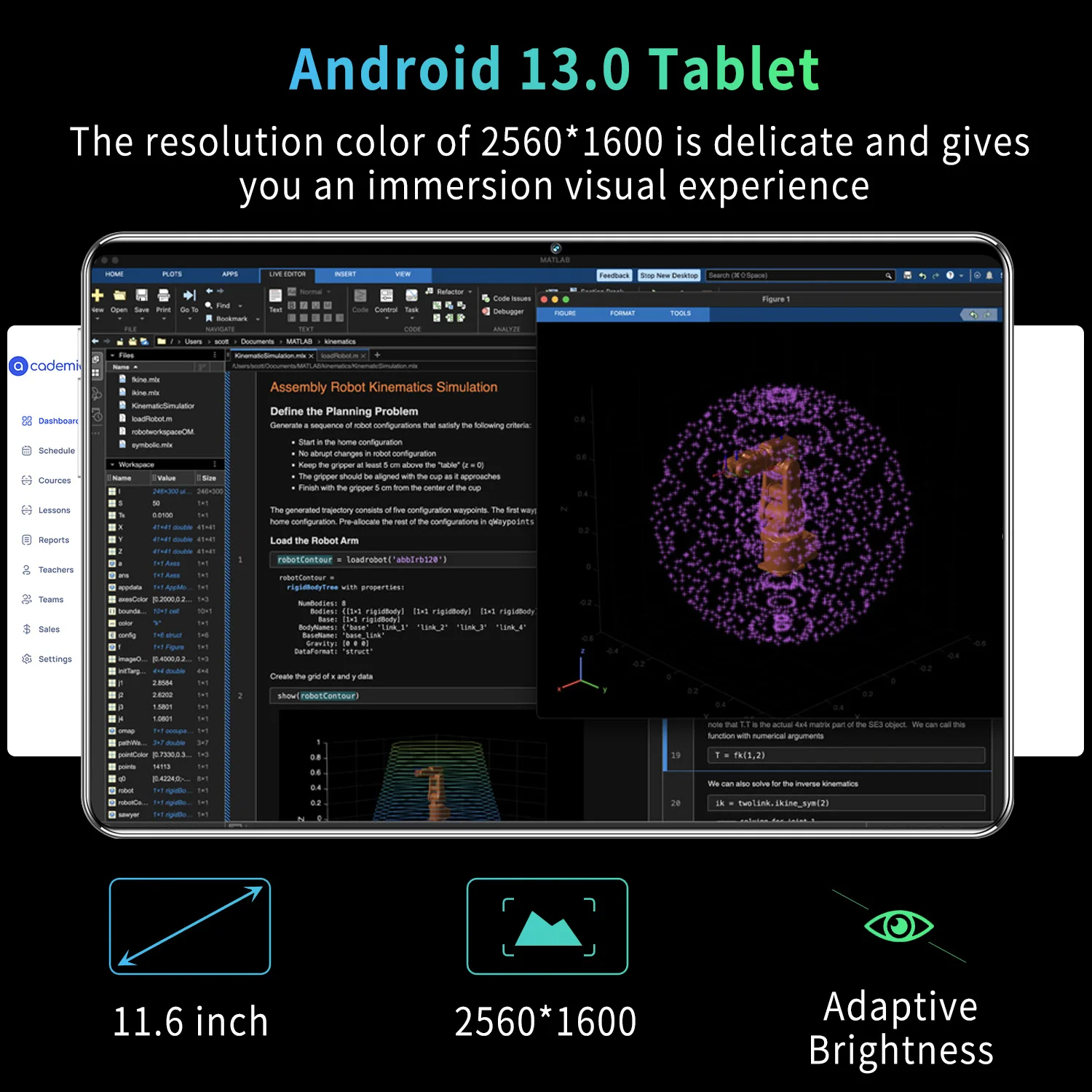 Tablet 11.6 Inch Android 13 Tablets, 16GB RAM 1TB ROM, 12000mAh Battery 10 Core IPS HD Touch Screen Tablets