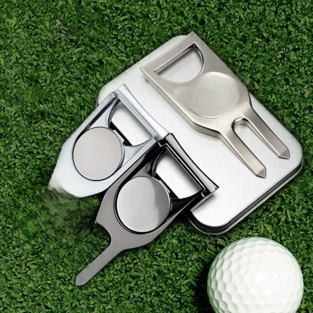 Pole golfowe Mark wygodne praktyczne metalowe małe narzędzie do naprawy wideł Divot na zewnątrz — zdjęcie 2