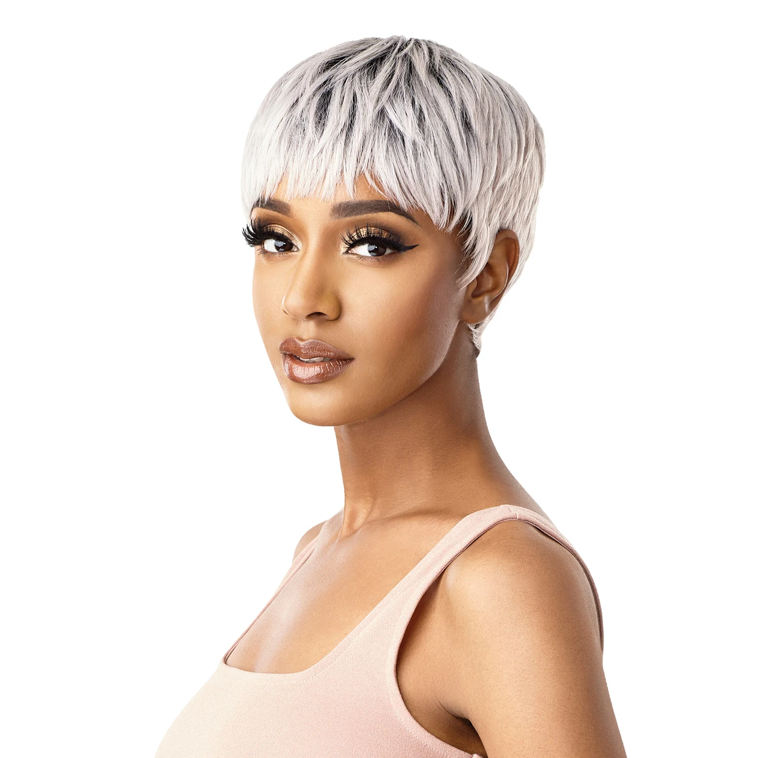 Outre Full Wig Wigpop Nola - Bob, Pixie Style, Ready-to-Wear, Natural Look