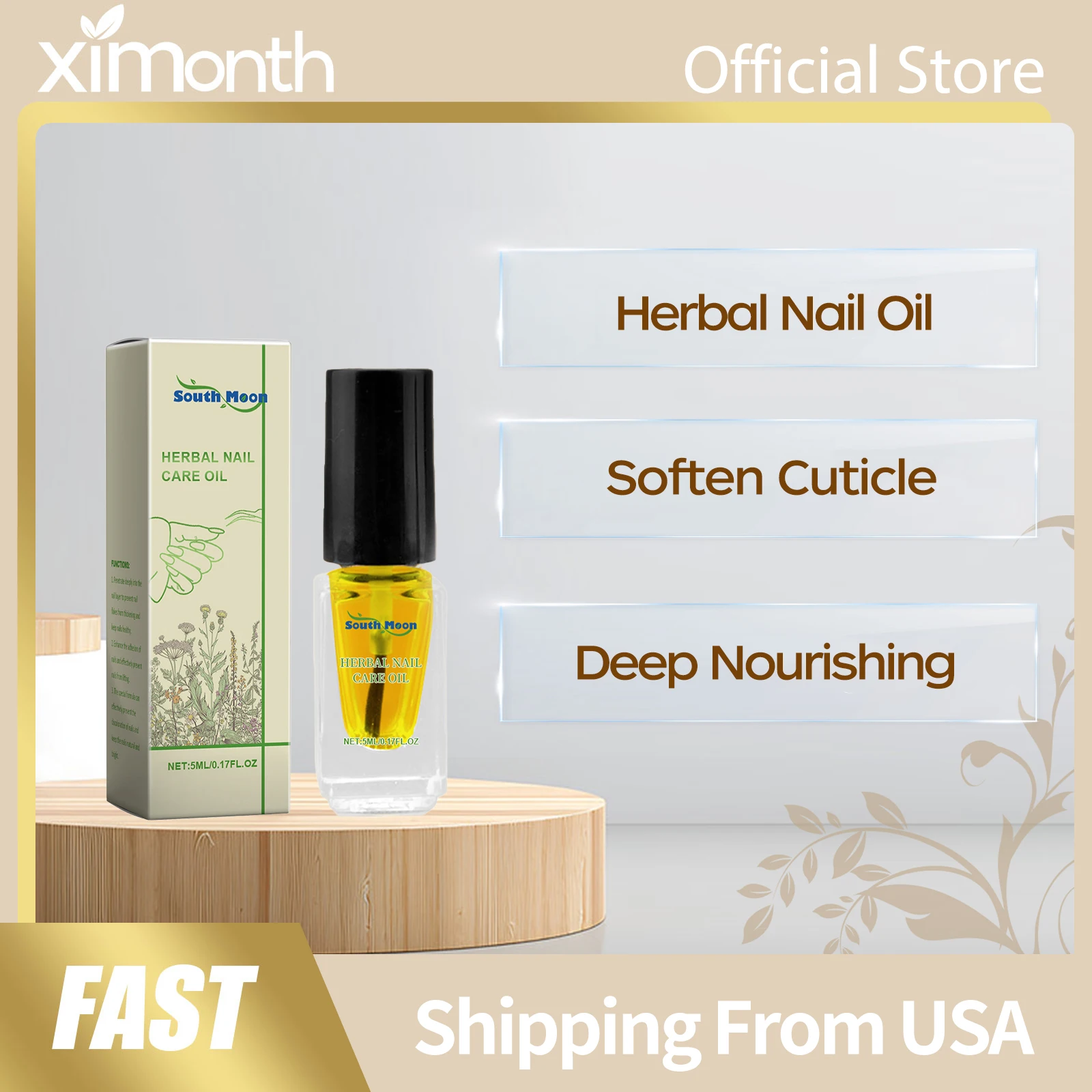 

Масло для ногтей South Moon Herbal: смягчает кутикулу, укрепляет ногти, восстанавливает сухие и поврежденные ногти, быстро впитывается, глубоко питающее средство для ухода за ногтями.