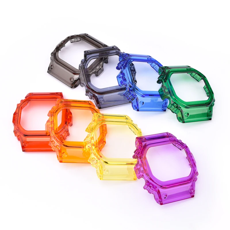 Color Clear Strap + Case For Casio G-Shock GMW-B5000 Resin Strap Retrofit Watch Accessories Including Mounting Tool