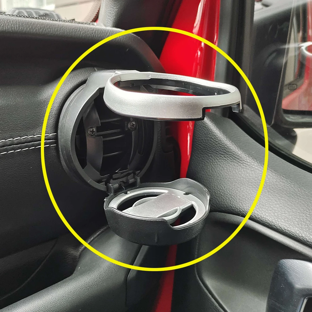 SXMA JL1251 Water Cup Holder for Car for Jeep JL for Wrangler 2018year++ Ultra-Sturdy Non-Shaking ABS 1pc