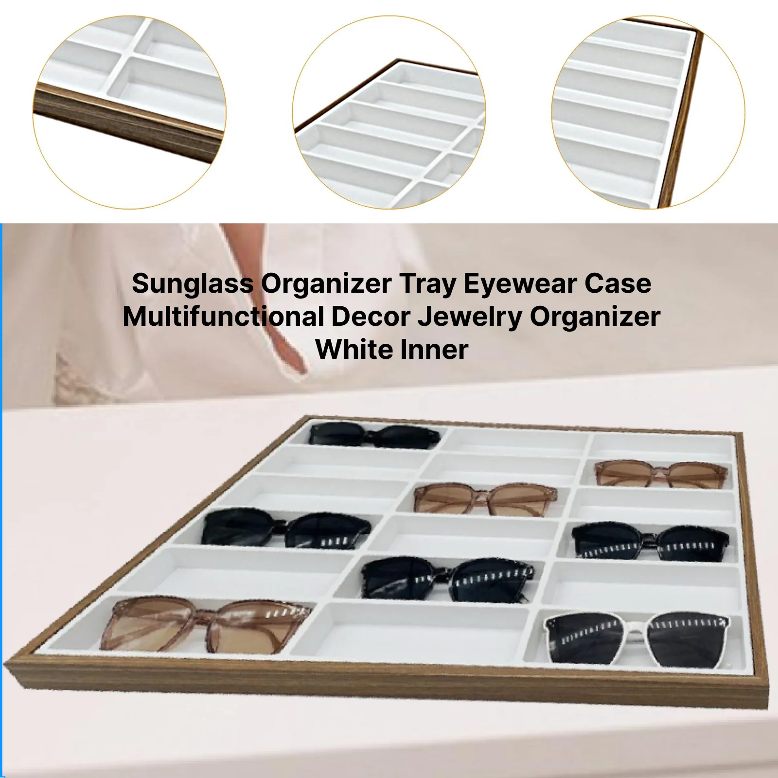 Men'S Accessories Organizer Tray - Organizer per Occhiali da Sole con