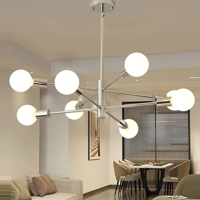 

Modern Minimalist Chandelier Nordic Semi Embedded Ceiling Lamp Living Room Bedroom Home Decoration Pendant Light Lighting