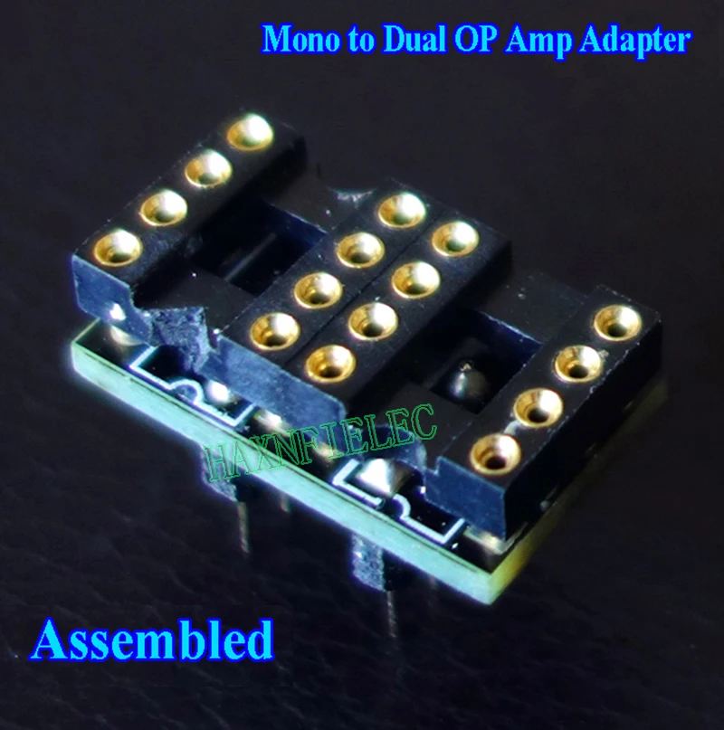 Gold-plated DIP8 Single Mono To Dual OP Amp Adapter Converter Socket For AD797 AD847 OPA128 Chips