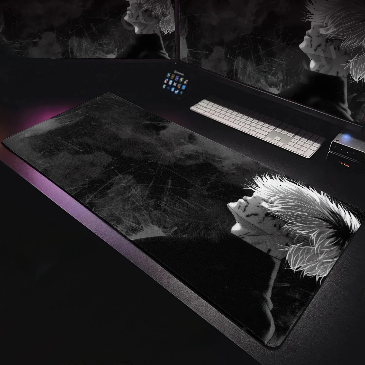 Anime Large Tokyo Ghoul Home Office Computer Keyboard Desk Pad Cool Locking Edge Black and White Comics Gaming Pc XXL Mice Mats — zdjęcie produktu 7