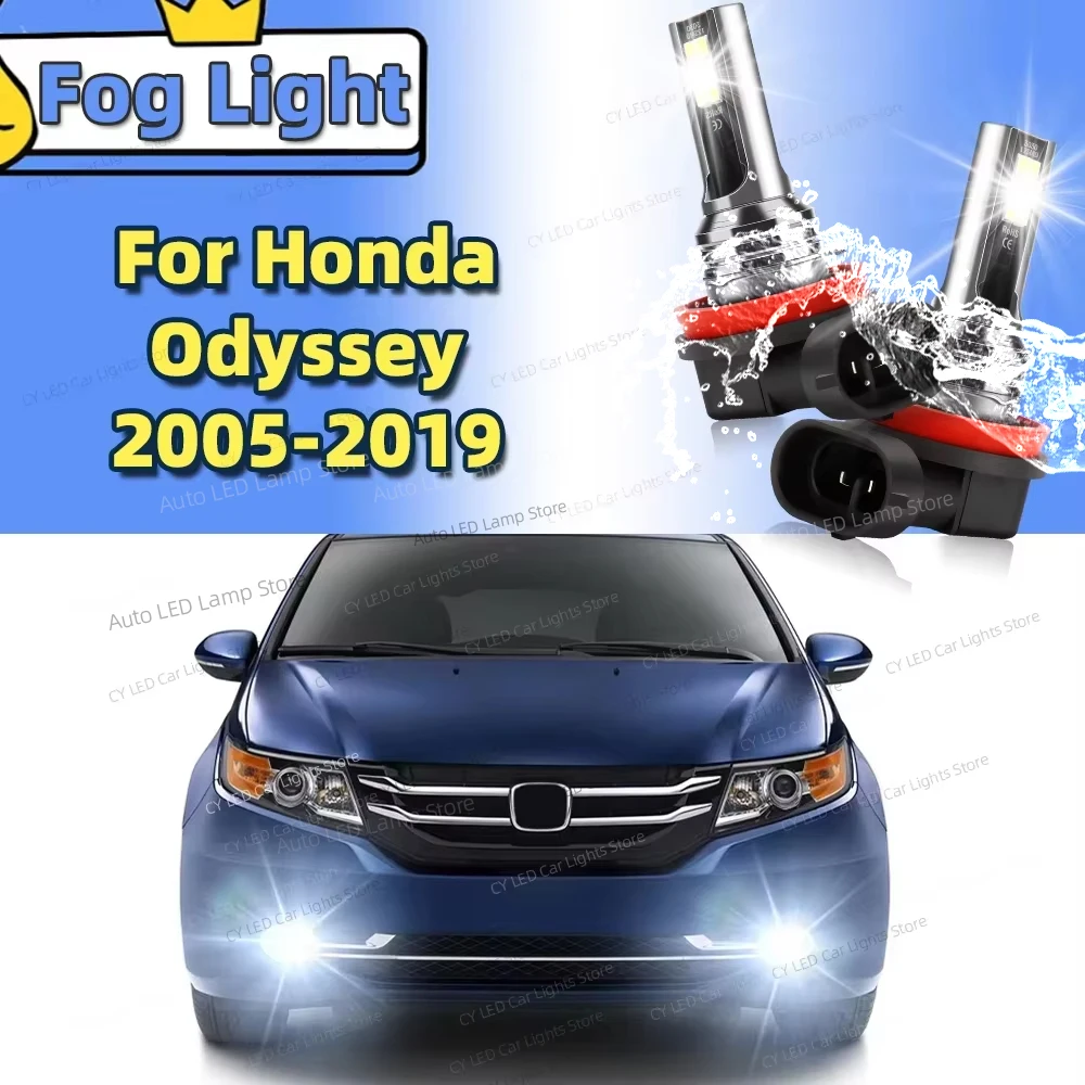 

2Pcs LED Front Fog Light Lamp Canbus 6000K Car Bulbs For Honda Odyssey 2005-2010 2011 2012 2013 2014 2015 2016 2017 2018 2019