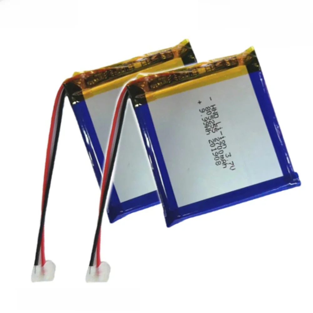1-12 pces 805255 2700mah 3 7v telefone móvel embutido dispositivo de monitoramento elétrico led luz