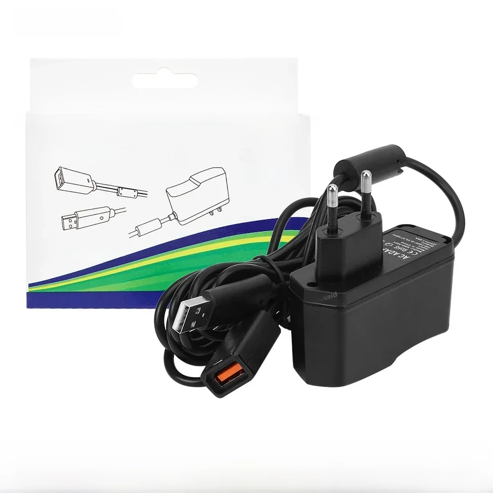 Nouveau EU US pour Xbox 360 Prise USB Adaptateur Secteur Alimentation avec Câble de Charge USB pour Xbox 360 X-360 Mince Kinprotected Capteur Jeu Acces