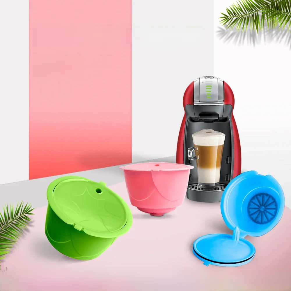 Goutteur Dolci Gusto réutilisable pour Nescafé Dolce Gusto Rose, filtres à capsules de café, paniers à thé rechargeables
