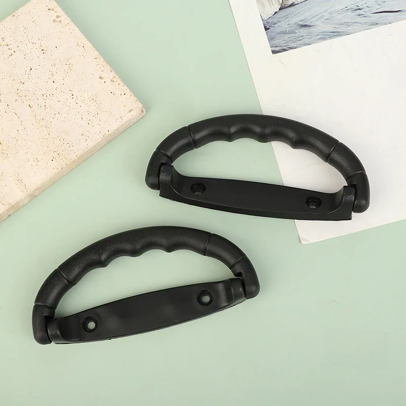 2 szt. Czarny plastikowy uchwyt do bagażu pasek do walizki Pull Air Case przenoszenie uchwyt na poduszkę powietrzną antypoślizgowe pokrętło Box zamienniki — zdjęcie 2