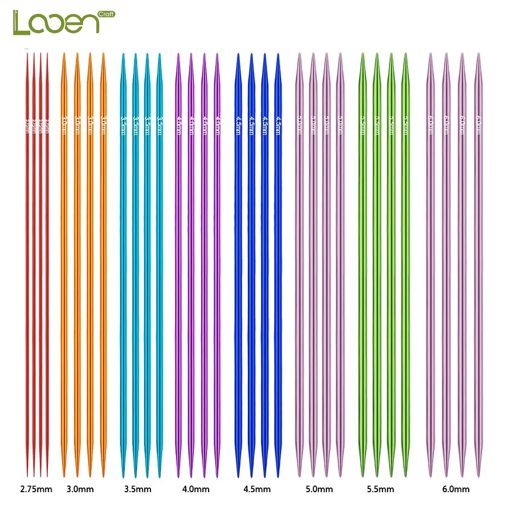 

32Pcs/Set Aluminum Knitting Needles Set Sewing Tool Set Bag Portable Crochet Set Kit Bags 2.75-6.0mm Knitting Needles Tool Bags