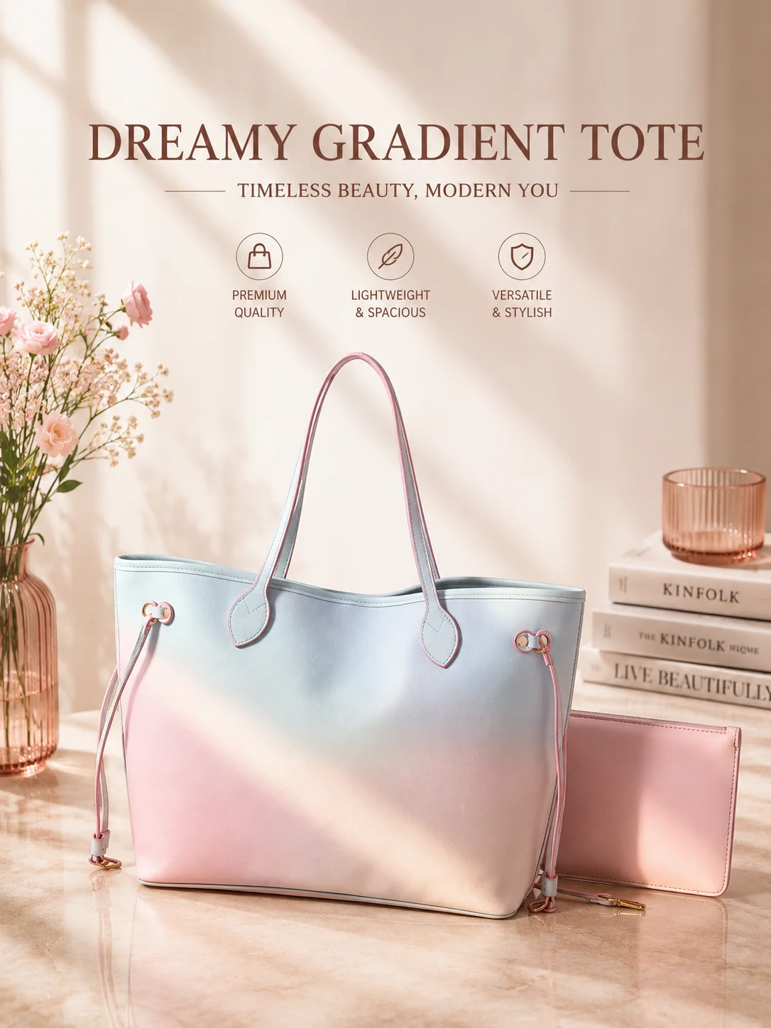 

2026 Fashion New Luxury Women's Bag 31X28X14CM Gradient Rainbow Designer Inspired Handbag No Box