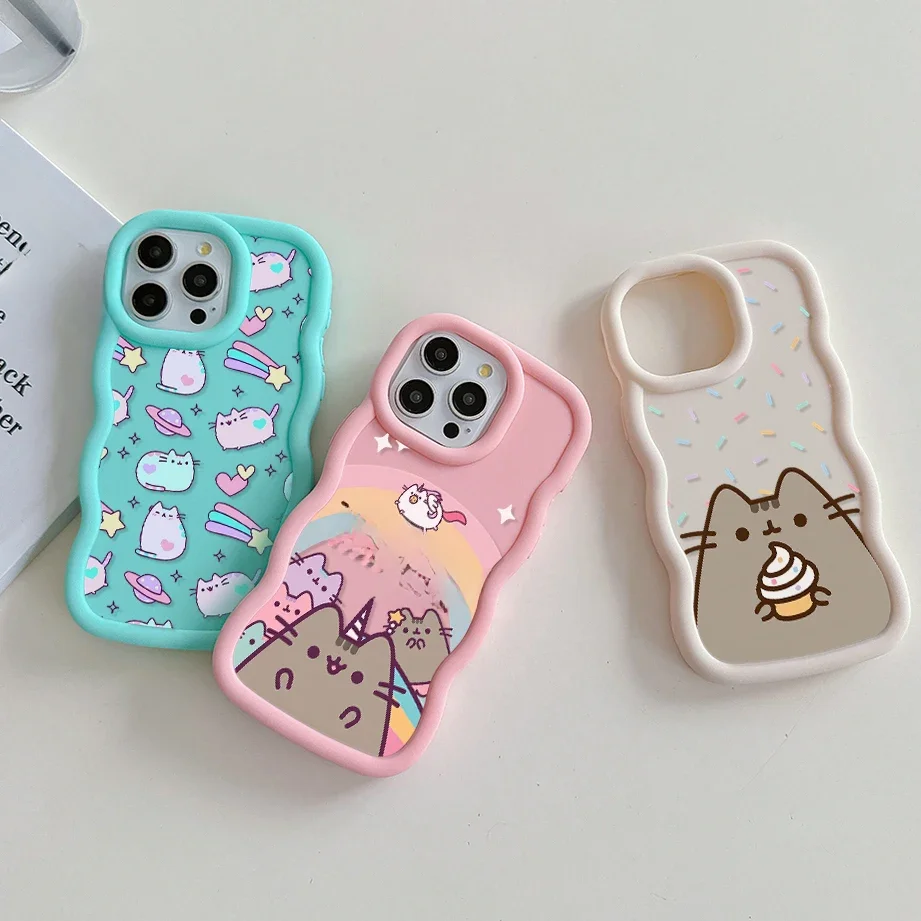Cartoon Donuts Pusheen Katze Handy hülle für Xiaomi Redmi Note 8 9s 10 10s 11 12 13 Pro plus 4g 5g