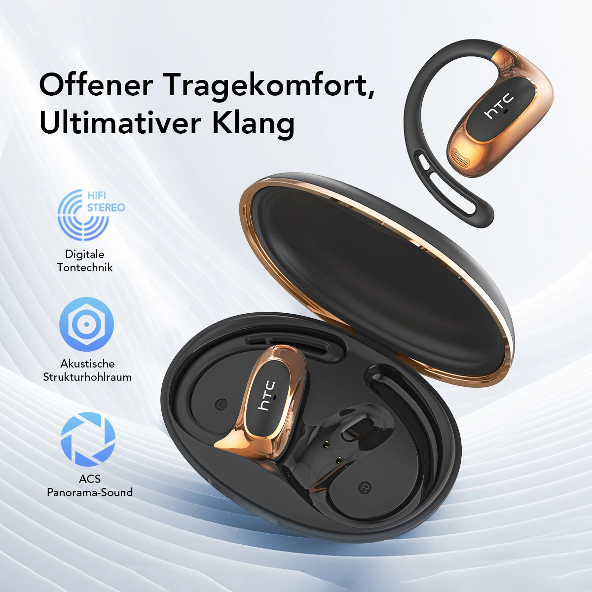 NE35 Kabellose Bluetooth-Kopfhörer mit KI-Übersetzung (unterstützt über 150 Sprachen), 50 Stunden Akkulaufzeit und klarem Panorama-Surround-Sound.