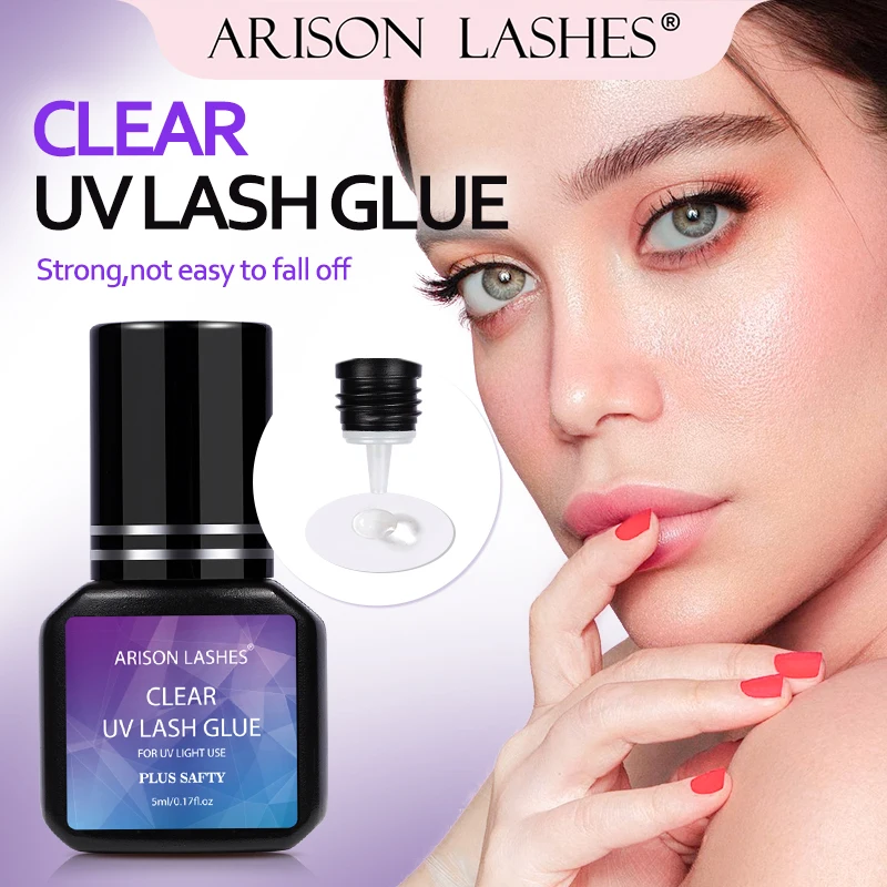 ARISON 5ml UV Eylash Glue 1~2s Quick-Drying Waterproof Professional Lash Glue Long-lasting Eyelashes Extension Adhesive