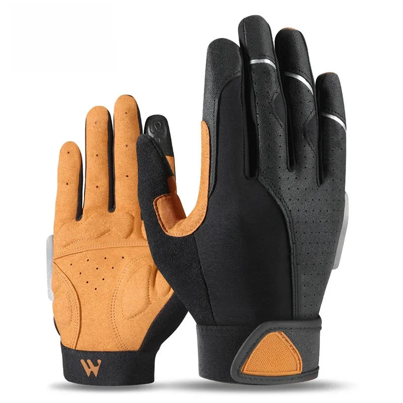 AliExpress West Biking WEST BIKING Autumn Winter Men's Full Finger Cycling Gloves Anti-Slip Touch Screen Sports Gloves Thin Breathable /Thick Thermal