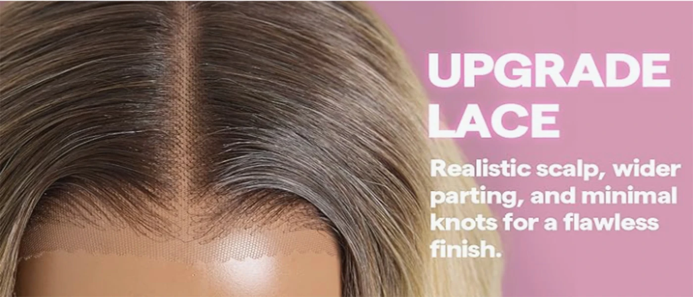 Ash Blonde Highlight Balayage Wig 24 Inches Natural Wavy 13x4 HD Lace Front Wig High Heat Synthetic Glueless Wigs Daily Wear