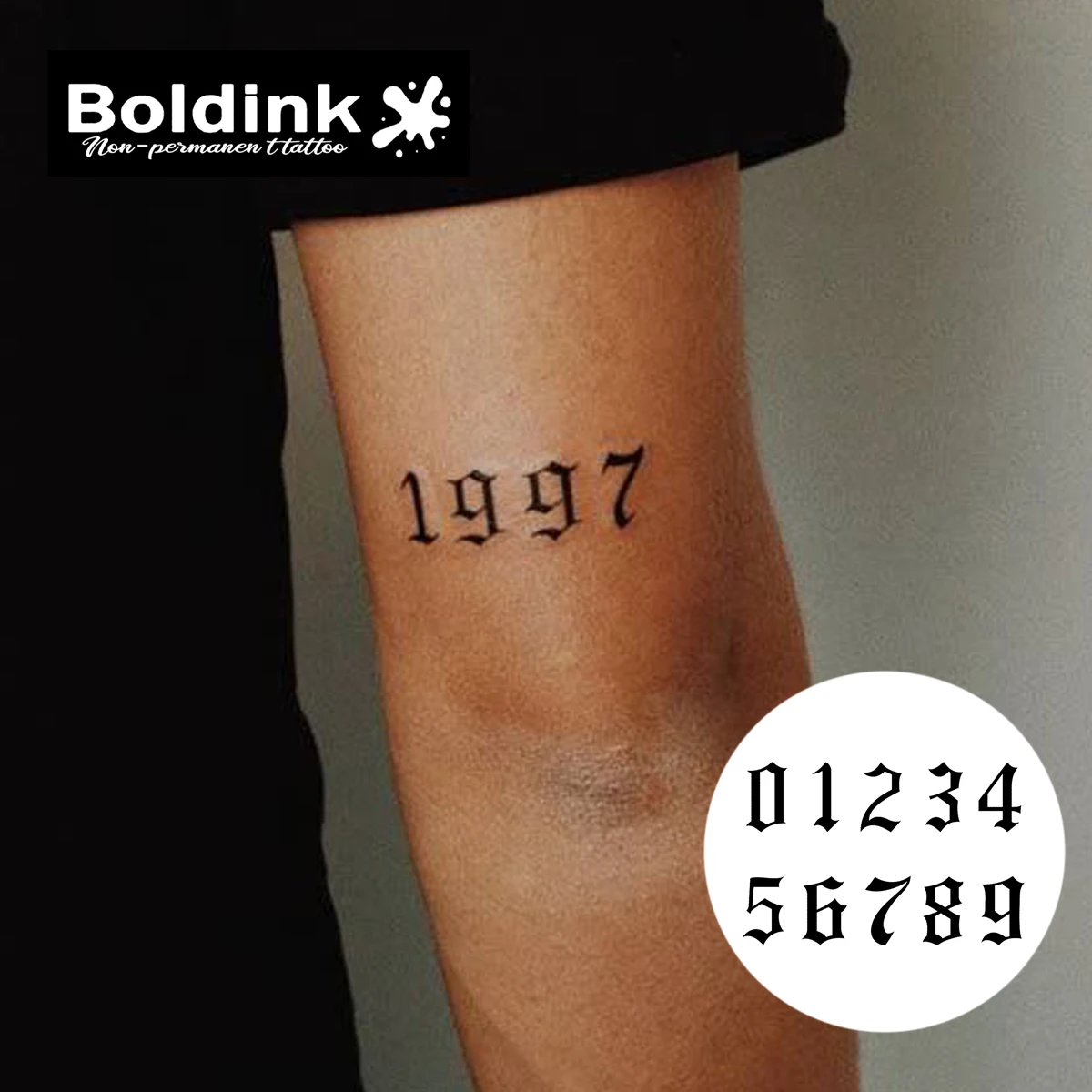 Numbers Temporary Tattoo,Lasts To 15 Days New Technology Magic Waterproof Semi Permanent Sticker.