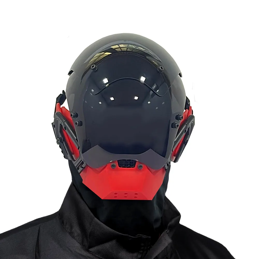 Punk Mask Cosplay for Men,Techwear Sci Fi Gothic Mask Cyberpunk Cosplay Halloween Mask For Any Adult Fit Party Music Festival