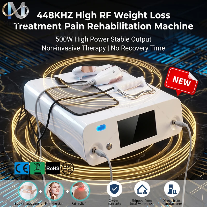 

448K CET RET Physiotherapy Device Body Slimming Skin Tightening Monopolar Radio Frequency Deep Care Lose Weight Relieve Pain