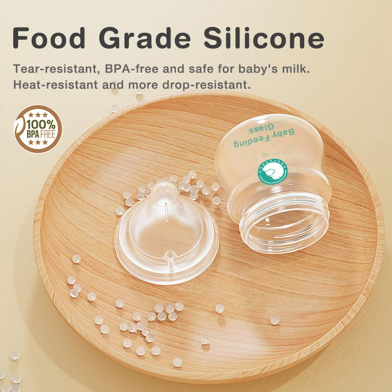 TOP Sale Baby Bottles Newborn Wide-caliber Nursing Glass Bottles Anti-flatulence Milk Feeding Bottles Infant 0-3 Month BPA Free