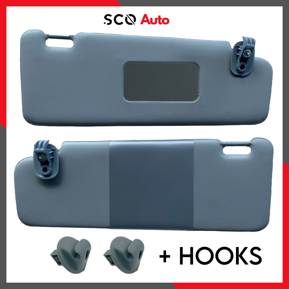 Sun Visor for Dacia Duster for Renault Duster for Dacia Sandero Sun Protector Left-Right 2 Pieces Make Up Mirror 964010823R