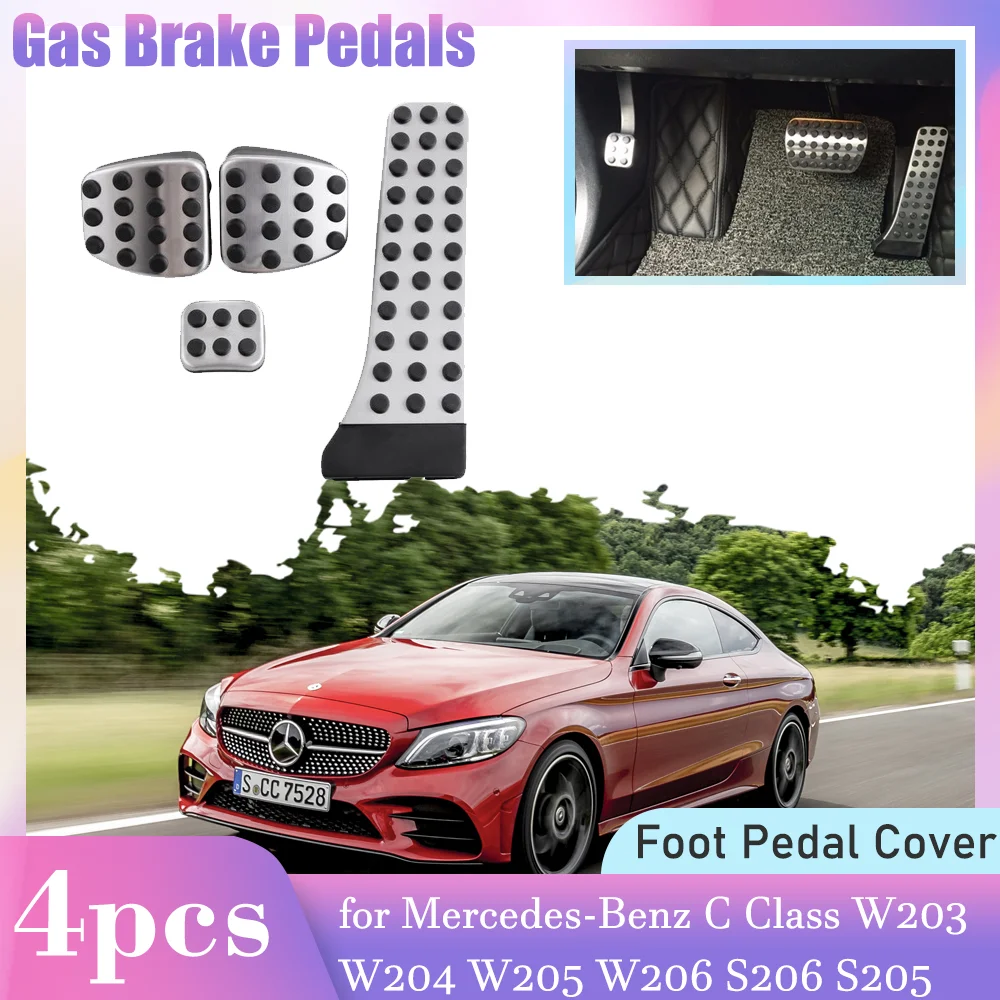 

Car Gas Brake Rest Pedals for Mercedes-Benz C Class W203 W204 W205 W206 S206 S205 S203 Anti-Slip Brake Footrest Cover Accessorie