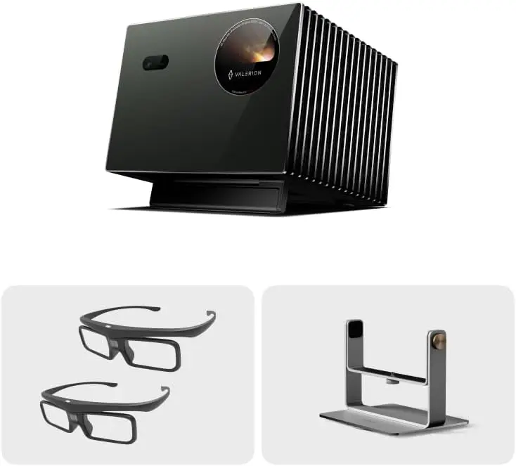 

NEW VisionMaster Pro2 Triple Laser Projector 4K with 3D Glasses and Gimbal Stand