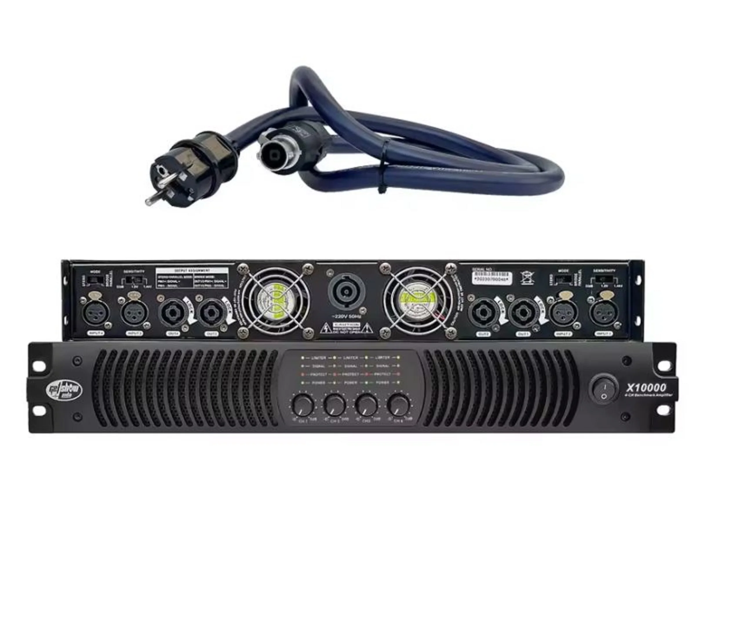 ТОП 4-канальный 4x2650 Вт класса D AMP X10000, звуковая система линейного массива