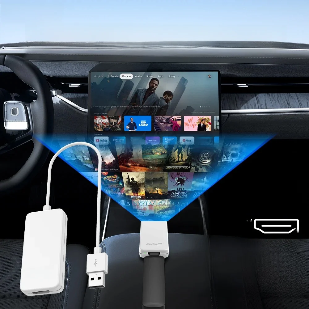 CarlinKit HDMI CarPlay Adapter For Fire TV Stick TV Set-top Box Game Box etc. HDMI Devices Plug & Play Streaming Box For Netflix