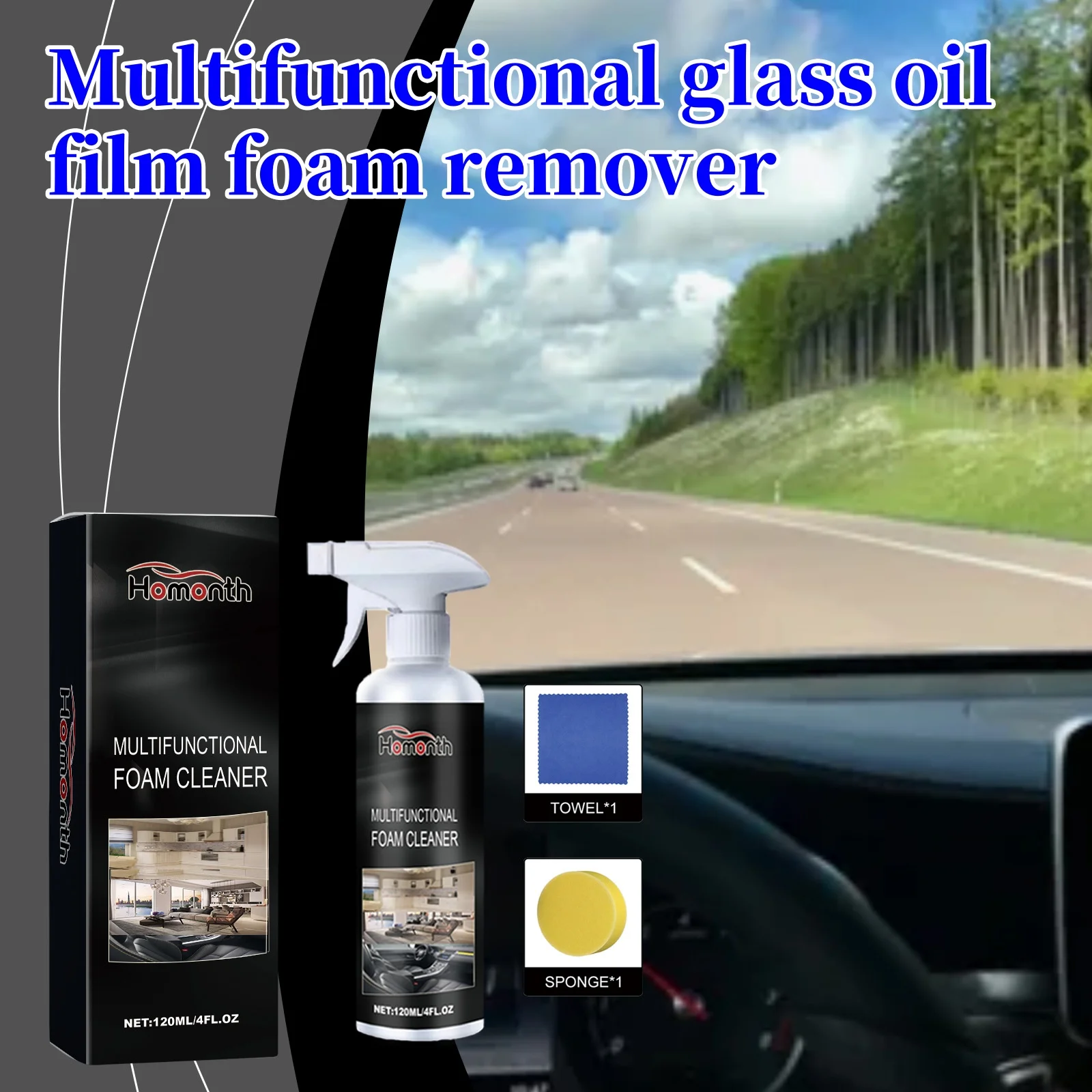 Multifunctional Glass Oil Film Decomposition Oil Film Stain Foam Remover Removes Oil Film Glass Water From Front Windshield Cars