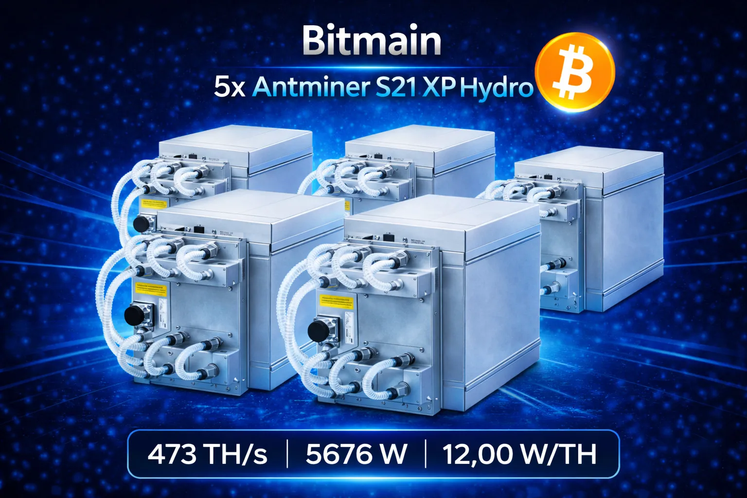 

SP | buy 5 get 3 free | Antminer S21 XP Hydro 473TH/s 5676W SHA-256 Bitcoin Miner — Hydro Cooling BTC/BCH/BSV ASIC Miner
